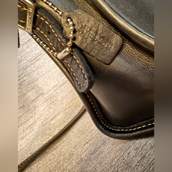 Coach Vintage 1999 Black Mimosa Zip Leather Crossbody Camera Bag - 9” x 5.5” - Picture 12 of 12